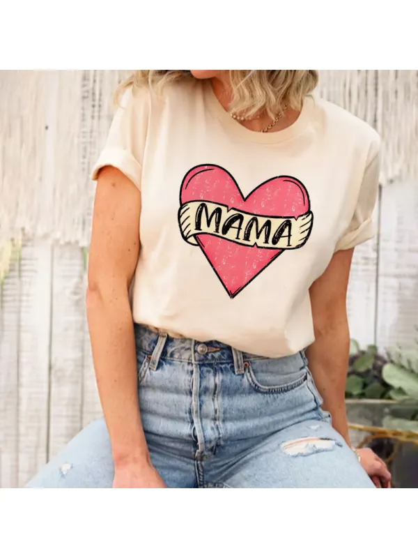 Mother's Day Printed Casual T-Shirt - Spiretime.com 