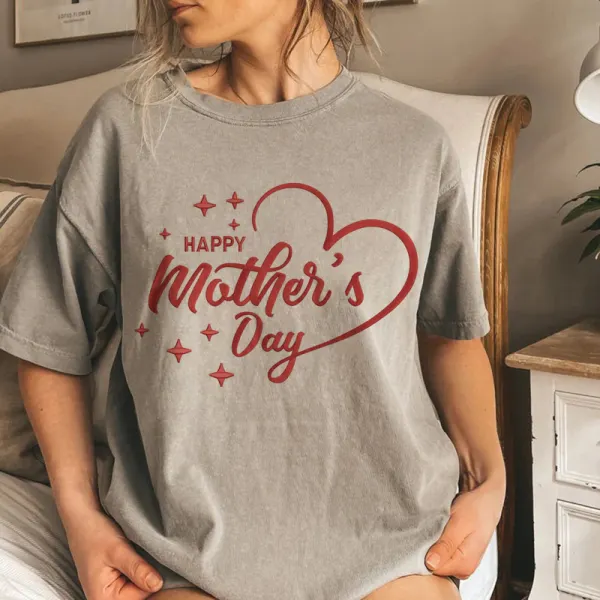 Love Mother's Day Printed Cotton Casual T-shirt - Spiretime.com 