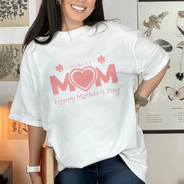 Mother's Day Printed Casual T-Shirt - Ootdyouth.com 