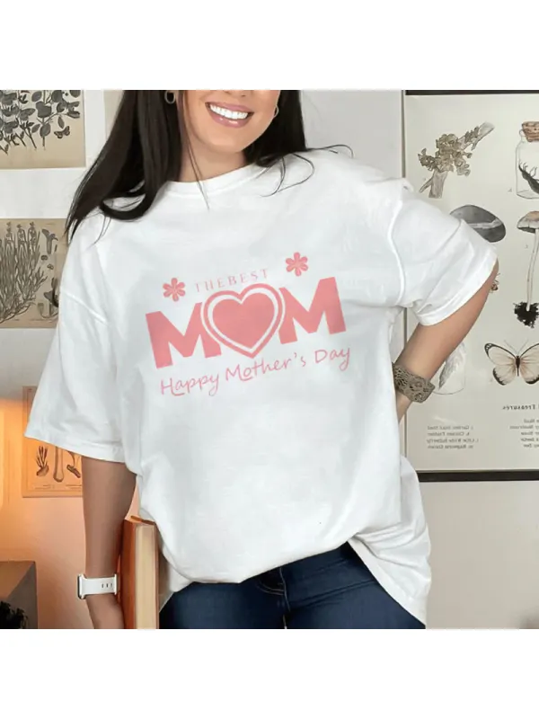 Mother's Day Printed Casual T-Shirt - Valiantlive.com 