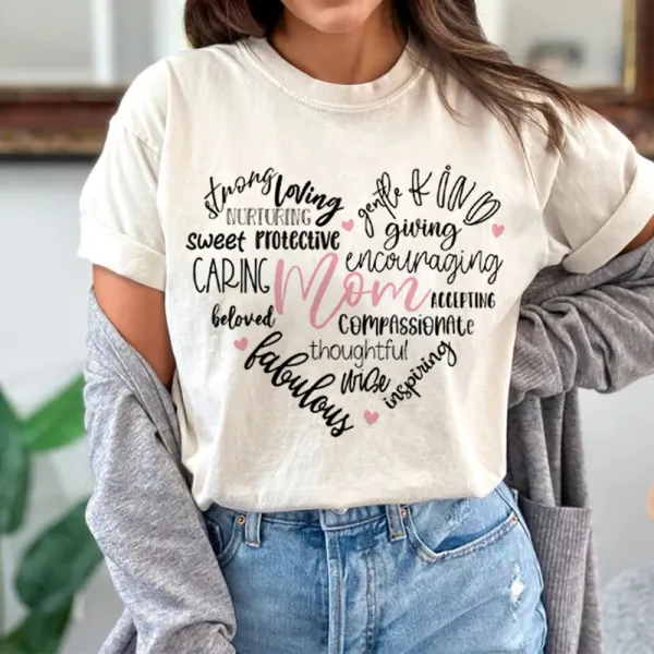 Women's Mother's Day Printed Casual T-Shirt - Ootdyouth.com 