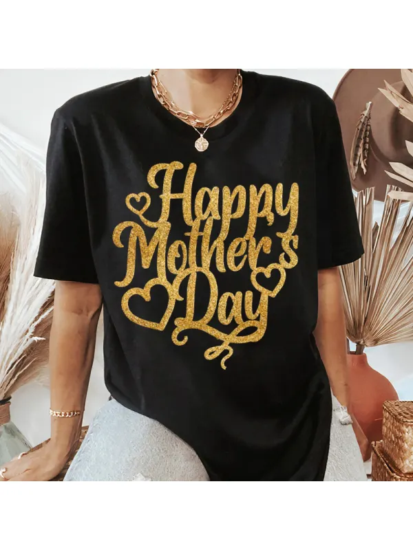 Women's Mother's Day Printed Casual T-Shirt - Ootdmw.com 