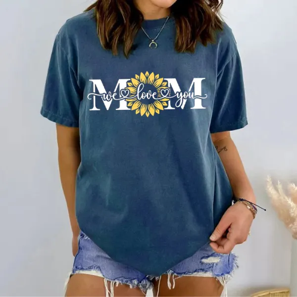 Women's Mother's Day Printed Cotton Casual T-Shirt - Ootdyouth.com 