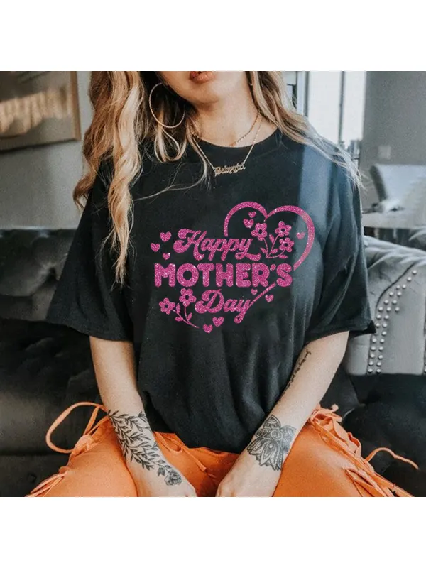 Women's Mother's Day Printed Casual T-Shirt - Timetomy.com 