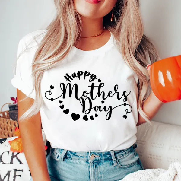 Mother's Day Printed Casual T-Shirt - Spiretime.com 