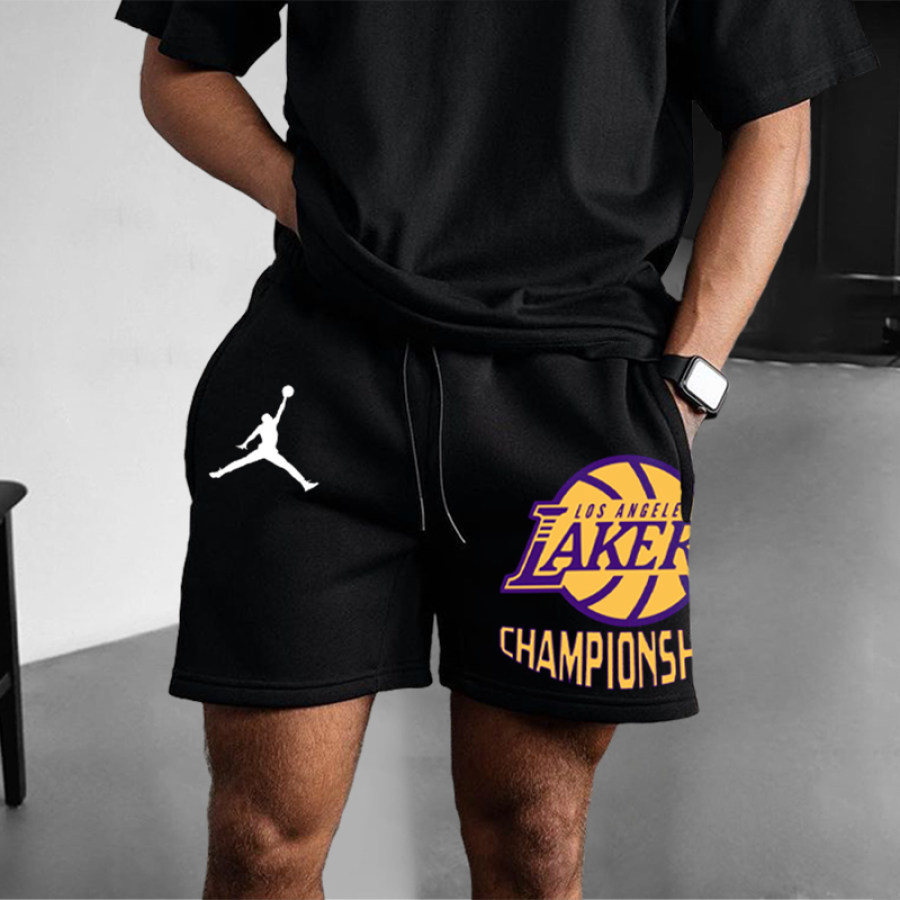 

Pantalones Cortos Deportivos Casuales Con Estampado De Baloncesto