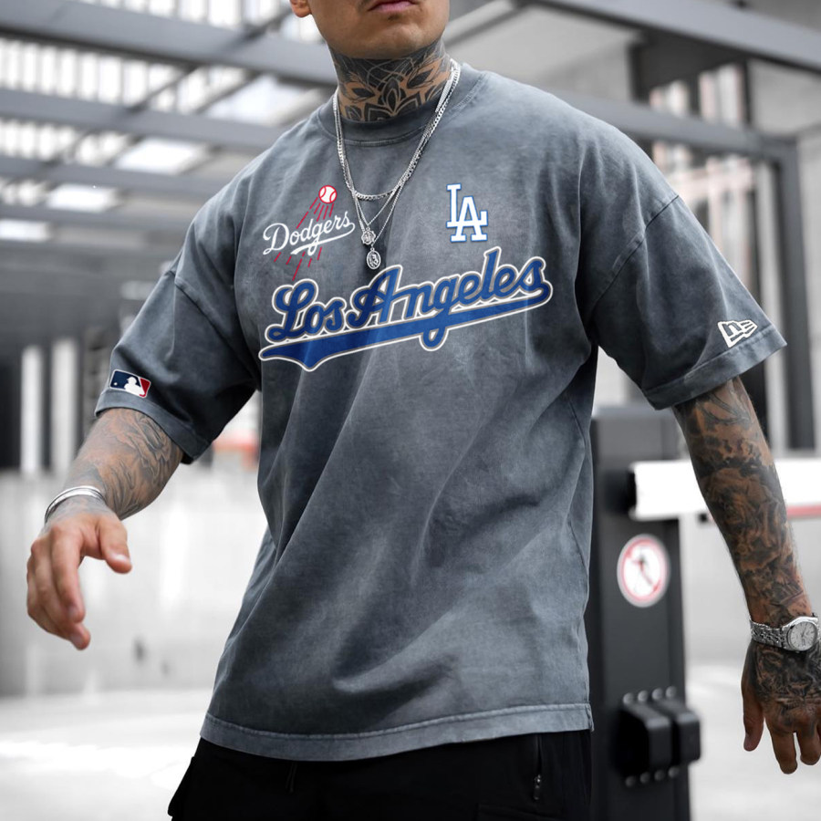 

Lässiges T-Shirt Mit Baseball-Team-Aufdruck Für Herren