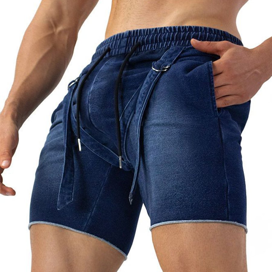 

Pantalones Cortos Sexys Con Correas Metálicas Y Bolsillo Para Hombre