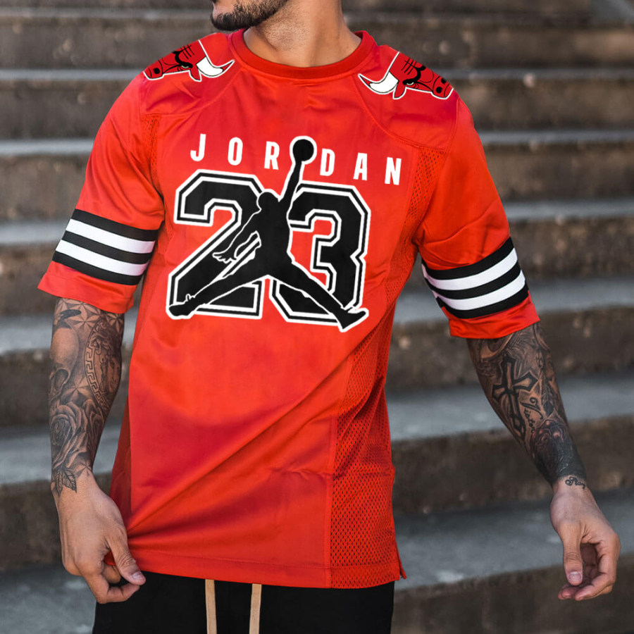 

Camiseta Unisex Con Estampado De Baloncesto Informal Bulls 23