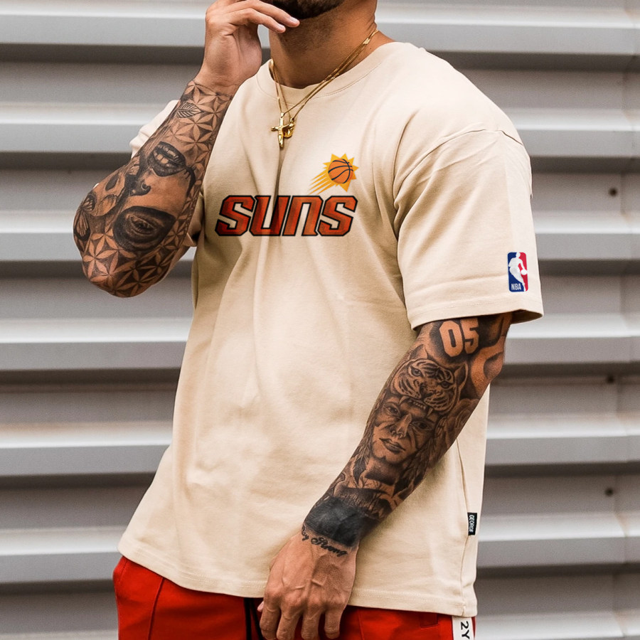 

Men's Street Chic Casual"Phoenix Suns"Oversized T-Shirt