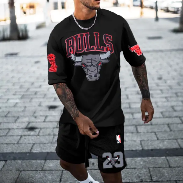 Men's Chicago Basketball Recreational Sports Shorts Suit - Ootdyouth.com 