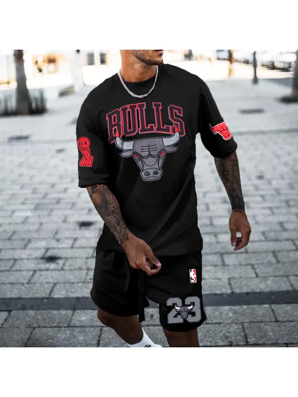 Men's Chicago Basketball Recreational Sports Shorts Suit - Spiretime.com 