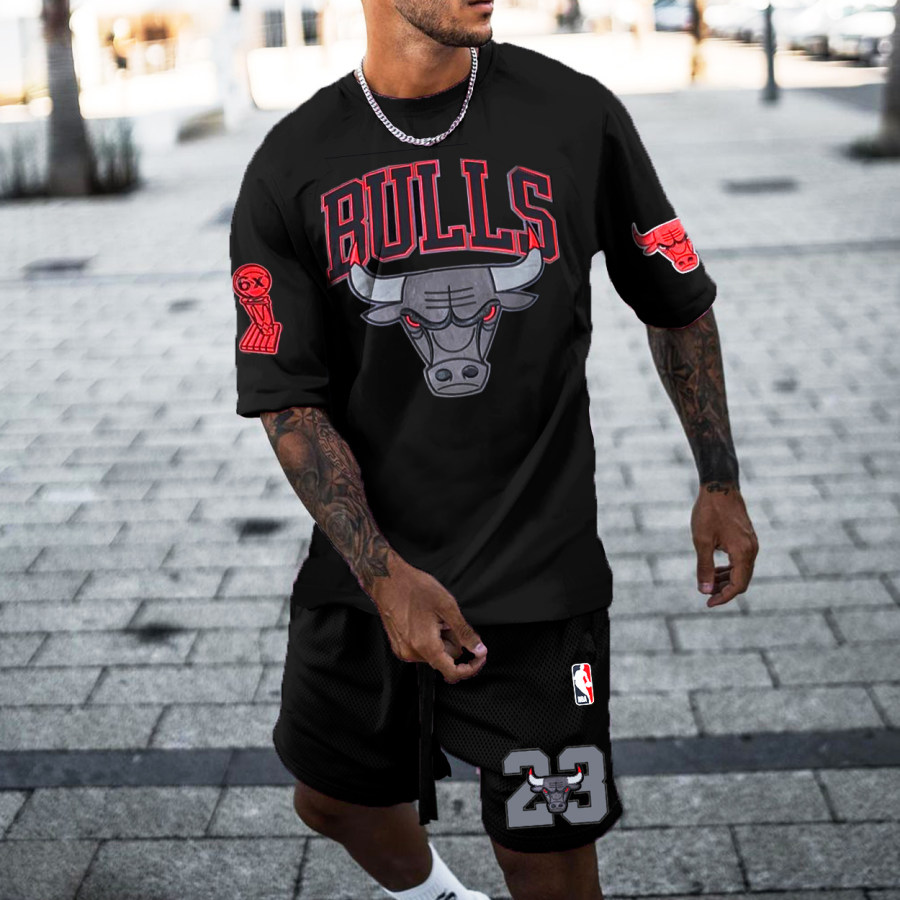 

Men's Chicago Basketball Recreational Sports Shorts Suit