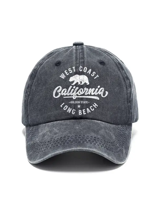 Men's Vintage California Print Holiday Hat - Valiantlive.com 