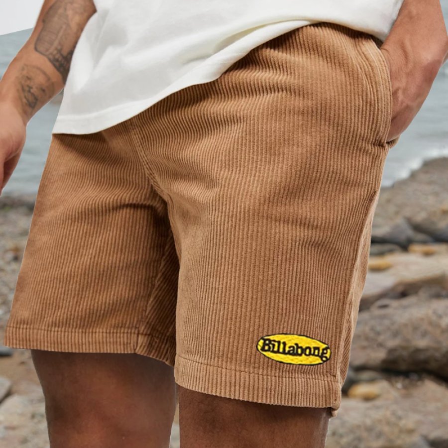 

Мужские шорты Billabong Вельветовые шорты в стиле ретро 5 дюймов Пляжные шорты для серфинга Повседневные повседневные цвета хаки
