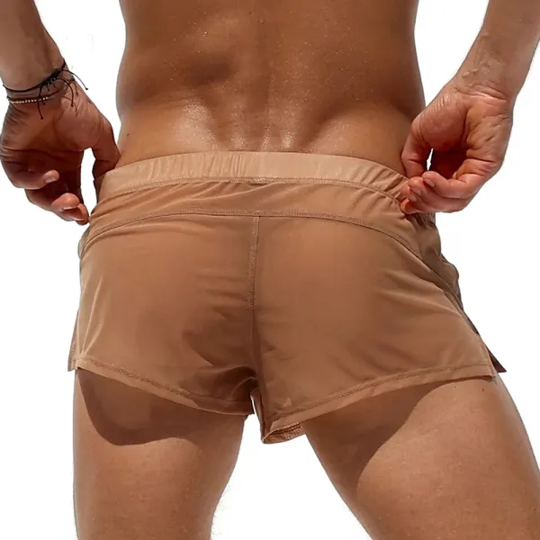 Men's Sexy Mesh See-through Shorts Sports Swimming Trunks - Ootdyouth.com 