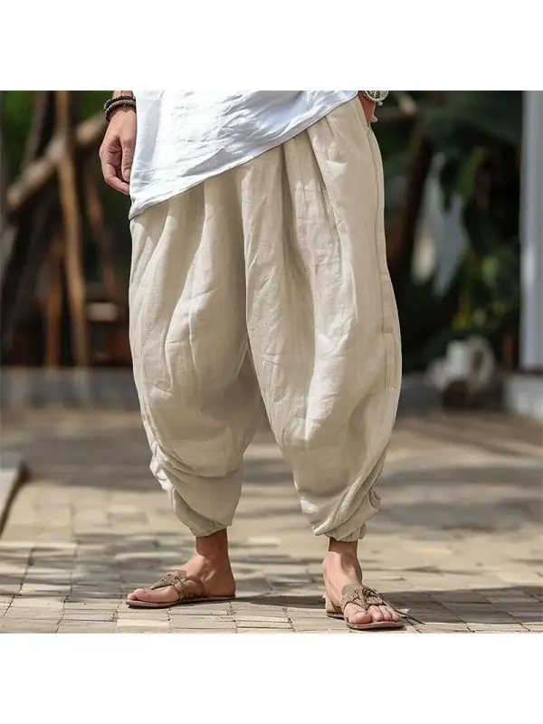 Harem Pants Cotton And Linen Men's Trousers - Valiantlive.com 