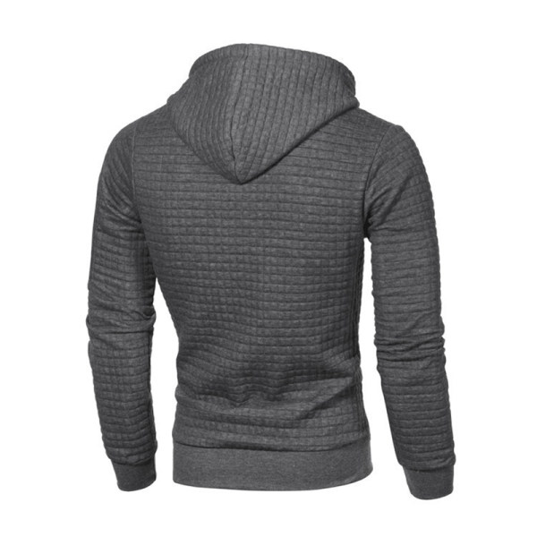 Casual men's pure color long sleeve hooded sweatshirt - Blaroken.com