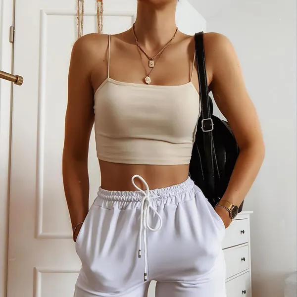 Spring and summer 2020 new style street solid color camisole - Leanarea.chimpone.com 