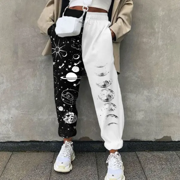 Fun Universe Print Sports Casual Pants - Leanarea.chimpone.com 
