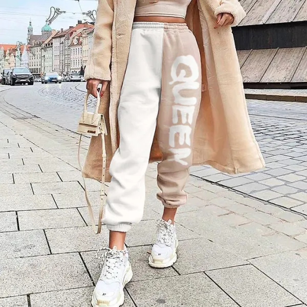 Vintage Printed Colour Loose Jogger - Leanarea.chimpone.com 