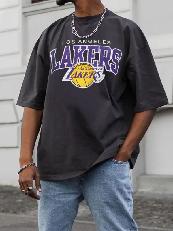 Los Angeles Lakers Vintage Mens T-shirt - Globerain.com 