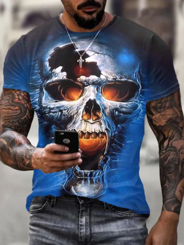 Nice Men's Short-sleeved T-shirt With Digital Printing - Oasisjoy.com 