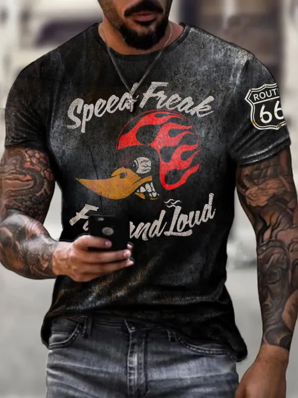 Mens Mr Horsepower Fashion Print Casual T-shirt - Oasisjoy.com 