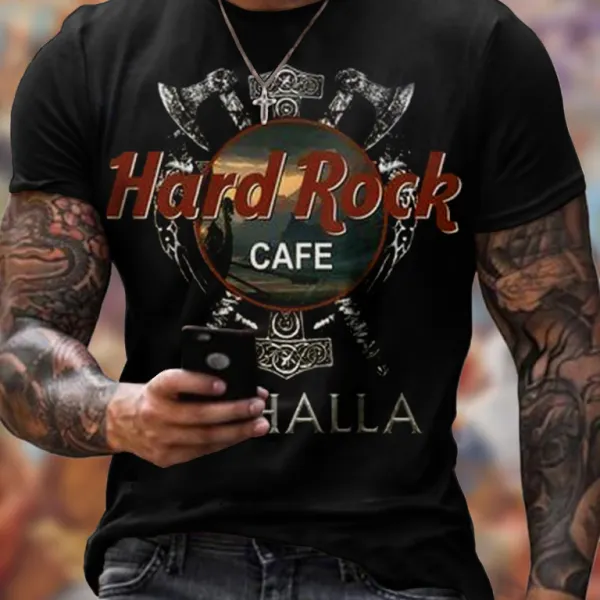 Hard Rock Cafe Valhalla Printed T-shirt - Sanhive.com 