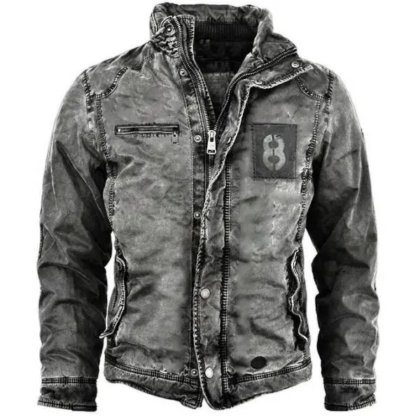 Mens Jacket Retro Washed Warm Jacket - Nikiluwa.com 