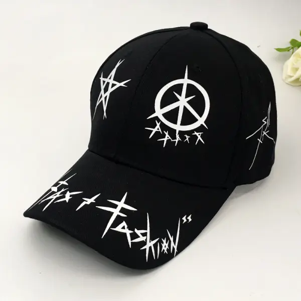 Hat Men's Korean Style Peaked Cap Hip-hop Cap Black And White Baseball Cap - Kalesafe.com 