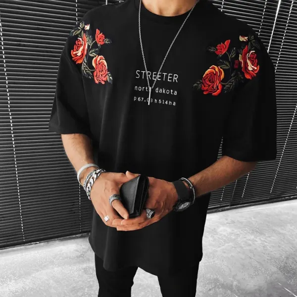 Floral Print Short-sleeved T-shirt - Mosaicnew.com 