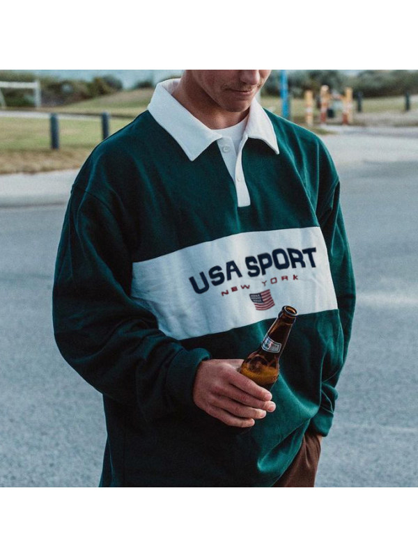 Men's Modern Casual Printed Color Long 