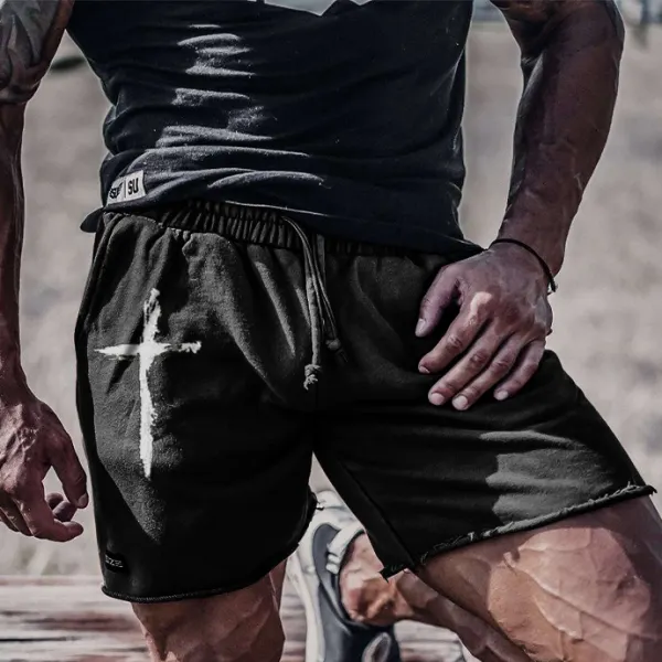 Easter Christian Cross Printing Shorts Pants - Kalesafe.com 