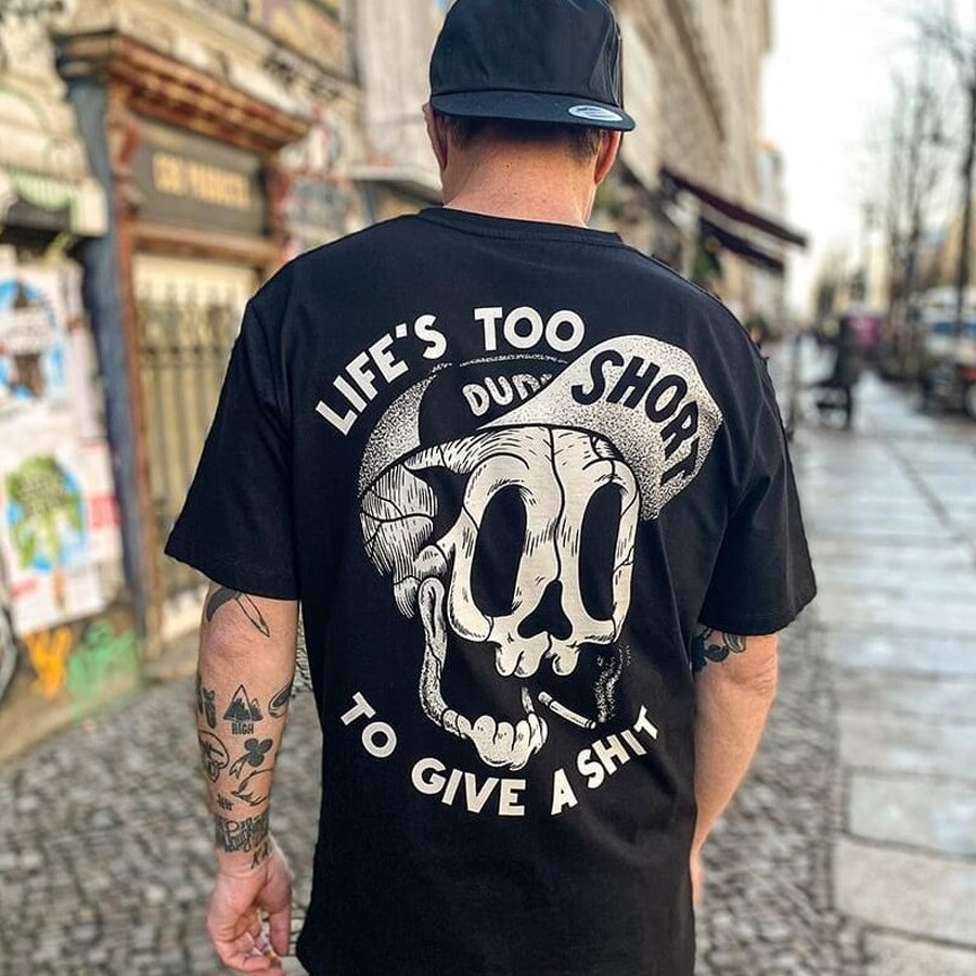 

Fashion Skull Printed Cotton T-Shirt