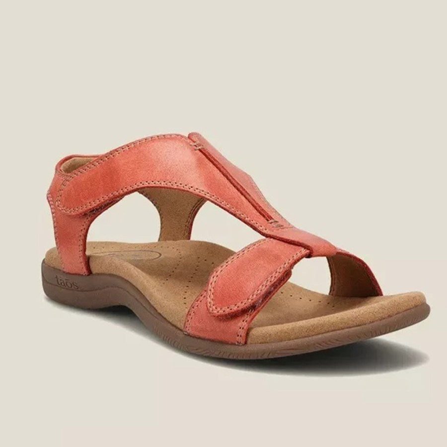 

Retro Solid Color Lässige Tragbare Sandalen Mit Klettverschluss