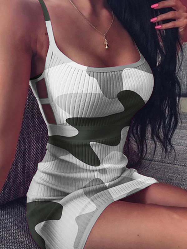 2020 Summer Sexy Camouflage Bodycon Dress - Inkshe.com 