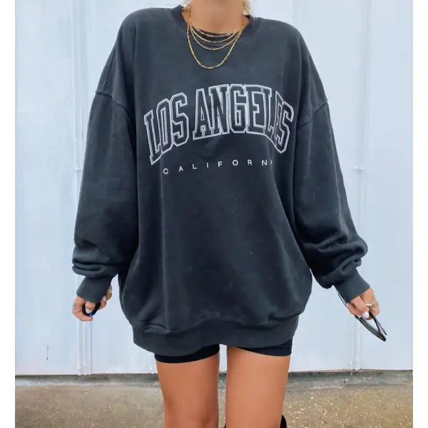 Los Angeles Hoodie Vintage basic long sleeve sweatshirt - Honeylop.chimpone.com 
