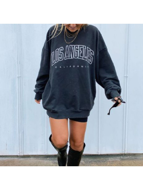 Los Angeles Hoodie Vintage basic long sleeve sweatshirt - Oasisjoy.com