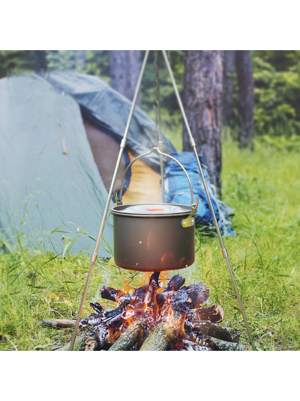 Outdoor camping large capacity hanging pot