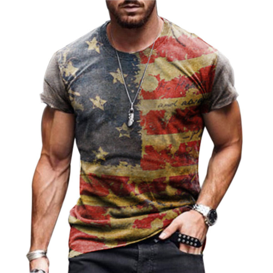 

Printed casual short sleeve t-shirt