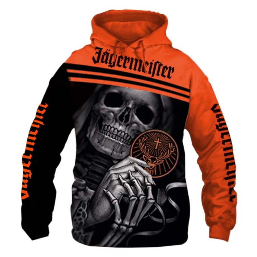 

Mens Fashion Casual Jgermeister Printed Hoodie
