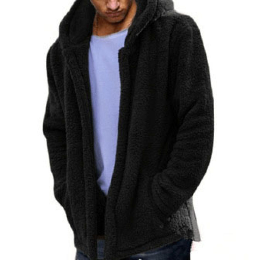 Плюшевая мужская. Sherpa Fleece Hoodie for men. Sherpa Hooded for men. Плюшевое пальто мужское. Плюшевое пальто с капюшоном.