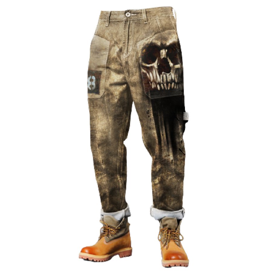 

Men's Outdoor Retro Print Wear-resistant Trousers