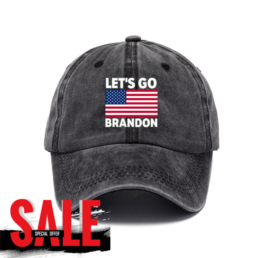 

LET'S GO BRANDON Washed Printed Baseball Cap Washed Cotton Hat