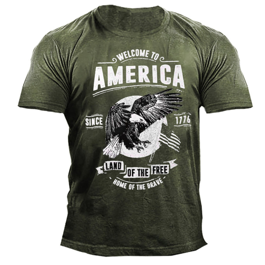 

Men's America Land Of The Free Cotton T-Shirt