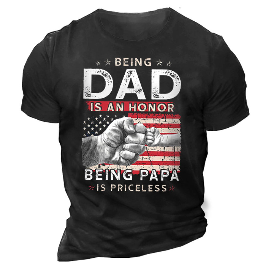 

Being DAD Is An Honor Men's Cotton T-Shirt