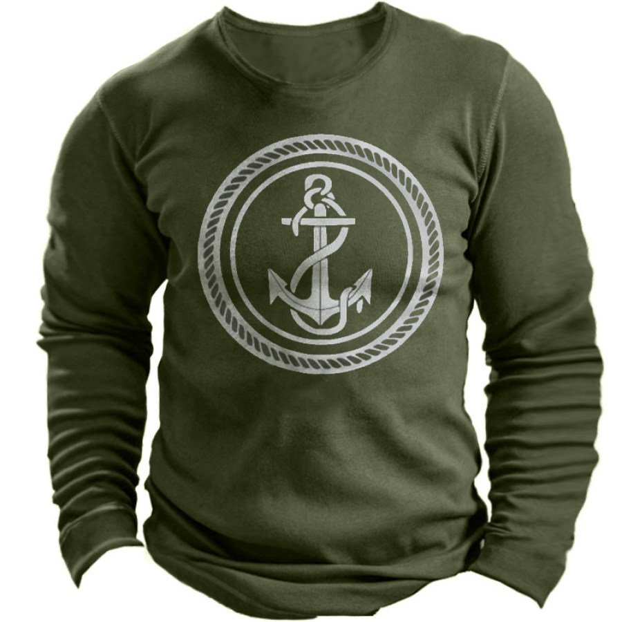

Men's Anchor Graphic Print Cotton T-Shirt