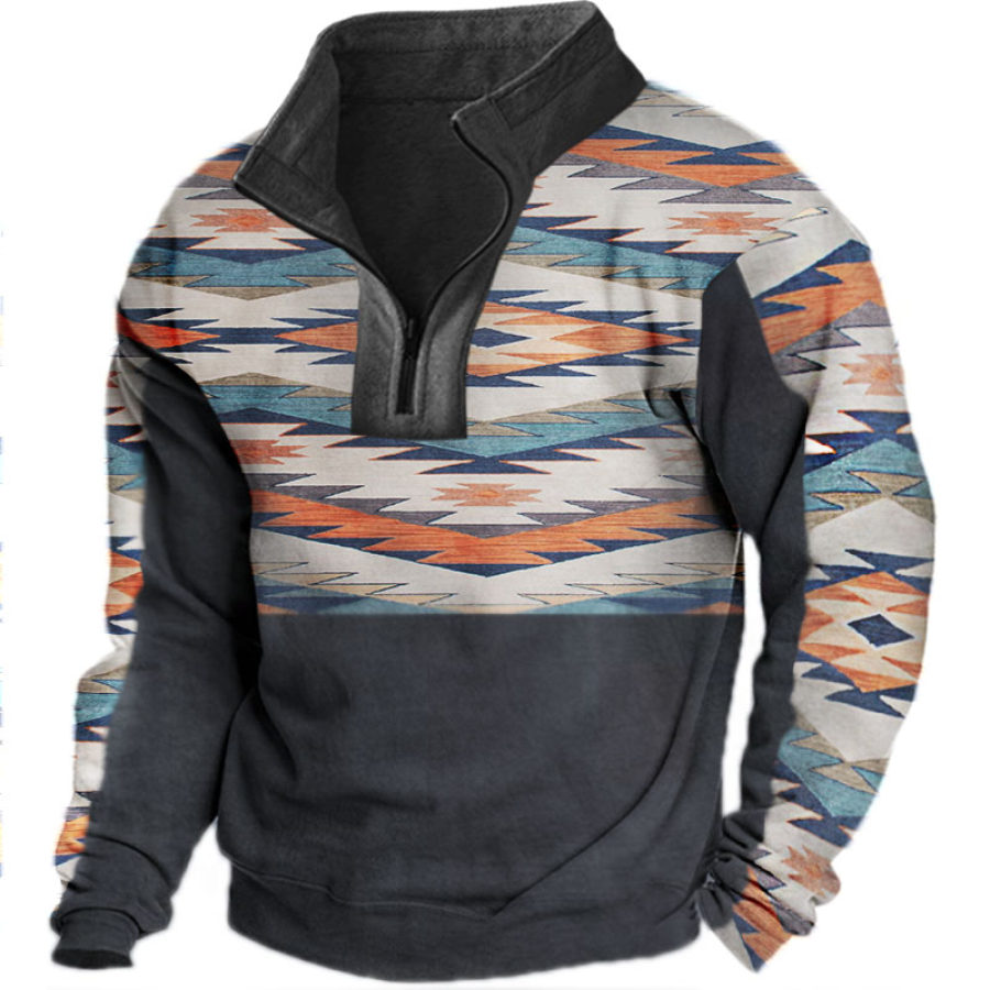 

Men's Retro Ethnic Long Sleeve Sweater
