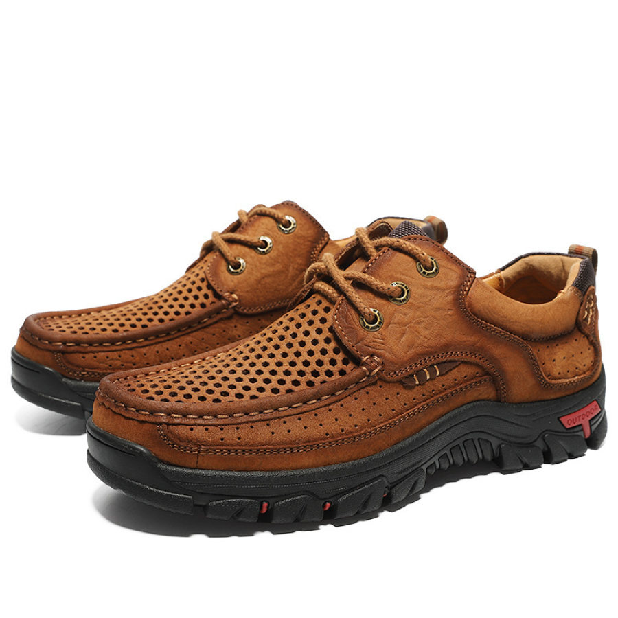 

Outdoor Men's Leather Soft Bottom Breathable Shoes
